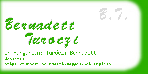 bernadett turoczi business card