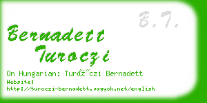 bernadett turoczi business card